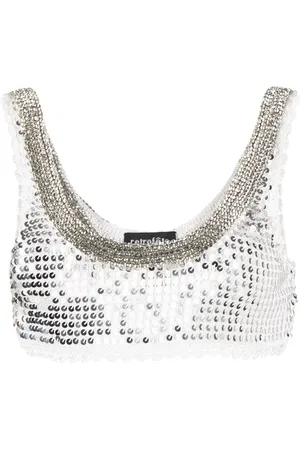 Retrofete Top de crochet Zed con lentejuelas