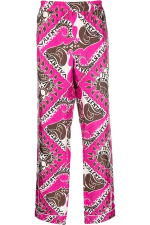 VALENTINO GARAVANI Pantalones estilo pijama con estampado abstracto