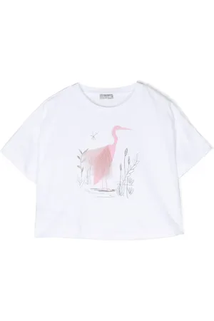 Il gufo Playera manga corta con ilustración estampada