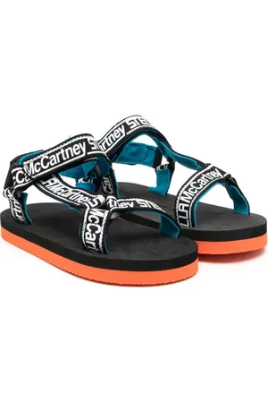Stella McCartney Sandalias con cierre auyoadherente y logo estampado