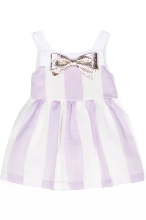 HUCKLEBONES LONDON Vestido a rayas con detalle de moño