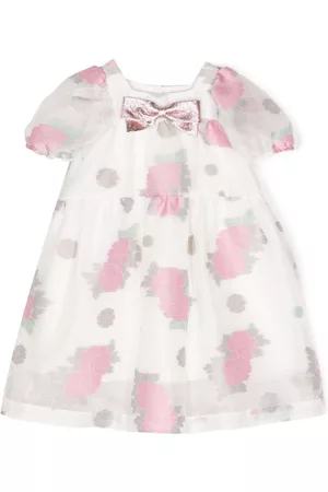 HUCKLEBONES LONDON Vestido corto con estampado floral y moño