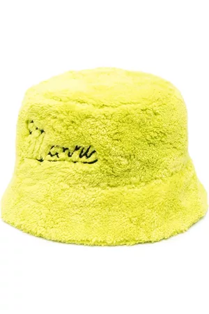 Marni Hombre Sombreros - Textured embroidered-logo bucket hat
