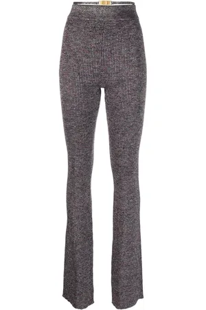 GCDS Pantalones acampanados con bordes deshilachados