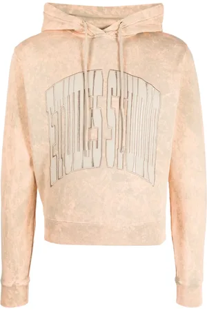 Etudes Hoodie con logo bordado y efecto blanqueado