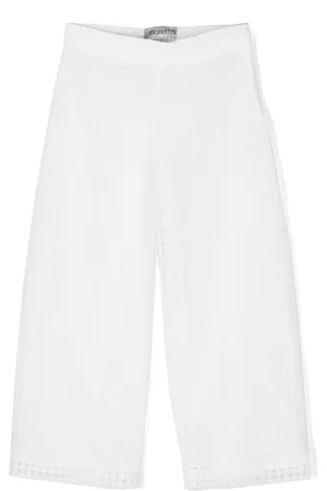 Simonetta Pantalones tejidos de crochet anchos