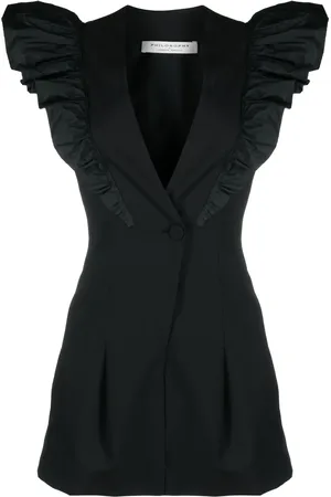 Serafini Vestido corto con detalles de volantes