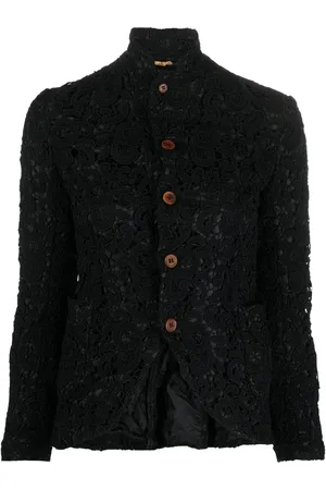 Comme des Garçons Chamarra con botones y bordado floral
