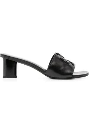 Tory Burch Mules con parche del logo y tacón de 60mm