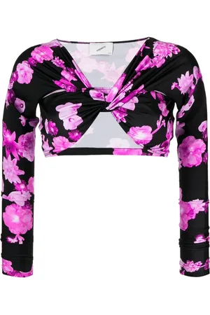 COPERNI Top corto con estampado floral