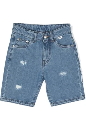 GCDS Shorts de mezclilla con logo bordado