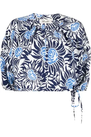 Diane von Furstenberg Top corto con estampado floral