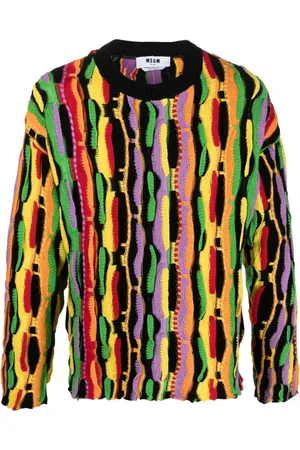 Msgm Suéter con logo en jacquard