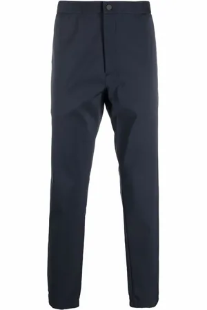 THEORY Pantalones tapered con tiro medio