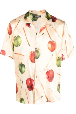 Nahmias Camisa con manzanas estampadas