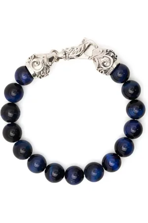 EMANUELE BICOCCHI Pulsera con cuentas de ojo de tigre