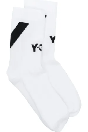 Y-3 Calcetines tejidos con logo en intarsia