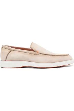 santoni Mocasines de gamuza con puntera de almendra