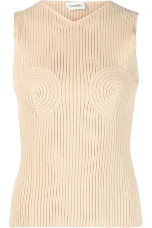 Nanushka Top tejido estilo bustier