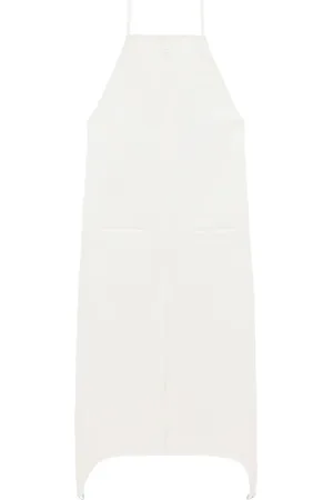 Courrèges Vestido midi con cuello cuadrado