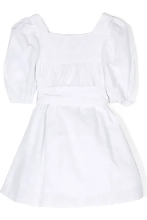 DOUUOD KIDS Vestido con moño en el cuello
