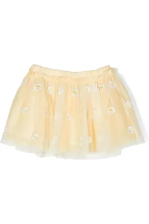 Stella McCartney Falda de tul con bordado floral