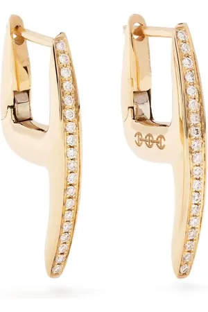 HOORSENBUHS Aretes en oro amarillo de 18kt con diamantes