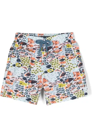 Vilebrequin Shorts de playa con estampado de pescado