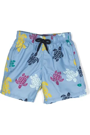Vilebrequin Shorts de playa con tortugas estampadas