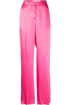 SEMICOUTURE Pantalones rectos con acabado satinado