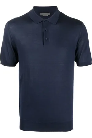 corneliani Playera tipo polo de seda manga corta