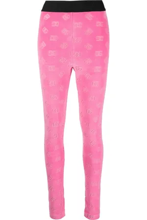 Dolce & Gabbana Leggins con logo afelpado