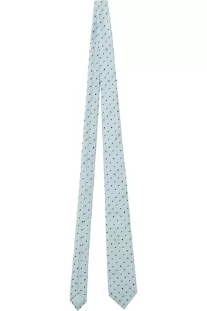 Burberry Hombre Pajaritas - Dot-print silk tie