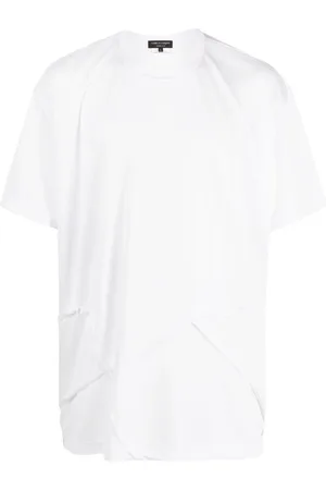 Comme des Garçons Playera manga corta con costuras expuestas