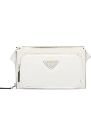 Prada Mochila estilo mensajero con placa del logo