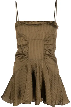 There Was One Top drapeado con rayas en jacquard