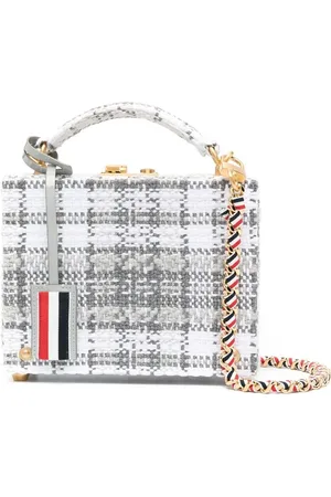 Thom Browne Bolsa crossbody con motivo de cuadro
