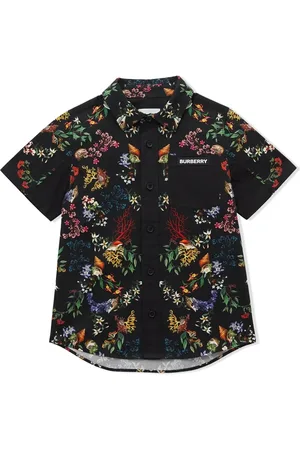 Burberry Camisa manga corta con coral estampado