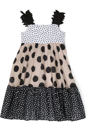 MONNALISA Vestido a capas con motivo de lunares