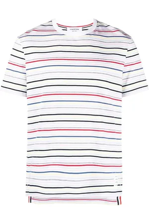 Thom Browne Playera manga corta con rayas estampadas