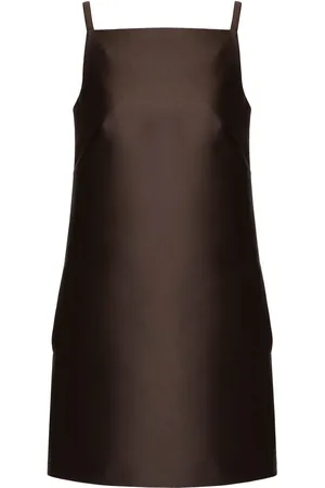 VALENTINO GARAVANI Vestido corto de seda con cuello cuadrado