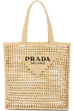 Prada Tote entretejido con logo