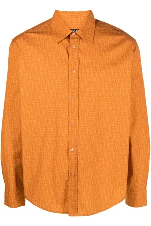 Diesel Camisa con botones de presión y logo estampado