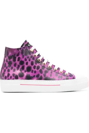 Roberto Cavalli Tenis altos con animal print