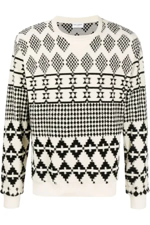 Saint Laurent Suéter con motivo de rayas en jacquard