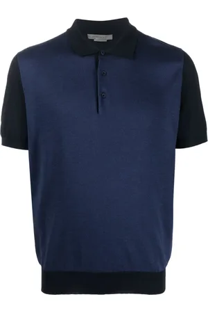 corneliani Playera tipo polo manga corta con diseño de dos tonos
