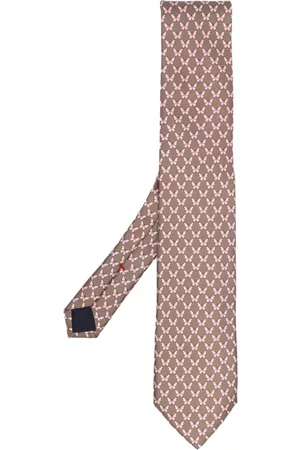 Lady Anne Butterfly-print silk tie