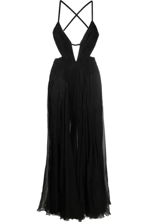 Roberto Cavalli Vestido drapeado de seda