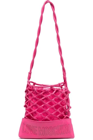 Moschino Bolsa de hombro con logo de perforaciones