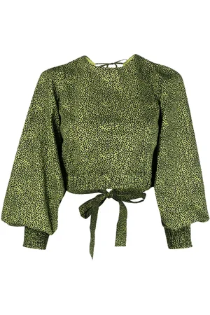 Gestuz Blusa milia con logo estampado